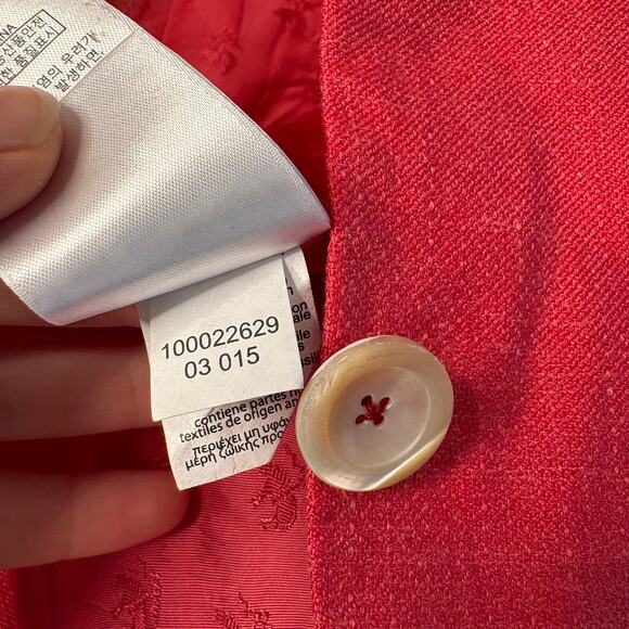 Brooks Brothers Stellita Fit Loro Piana Summertime Blazer in Ruby Pink Sz 4 - Picture 5 of 12